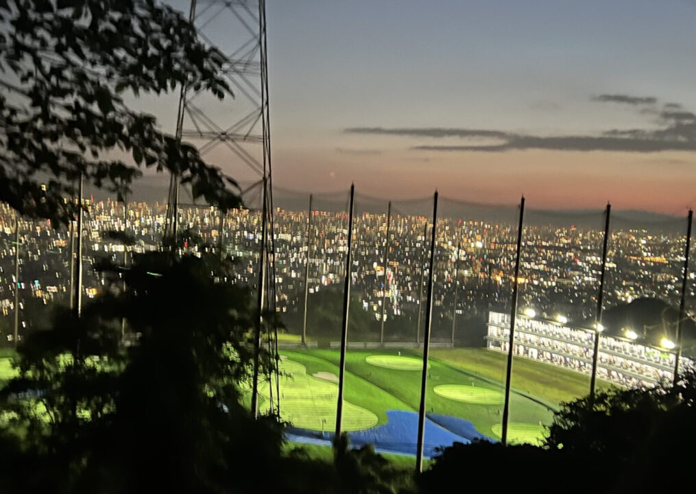 阪奈ゴルフ場道路からの夜景