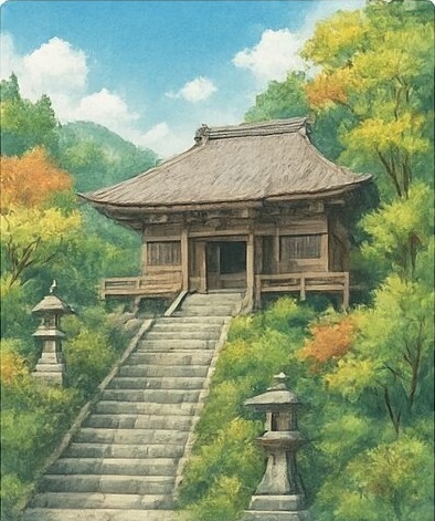 槇尾山施福寺 アニメ風イメージ